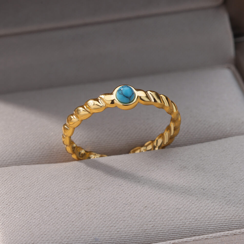 Gold Color Pointed Ring