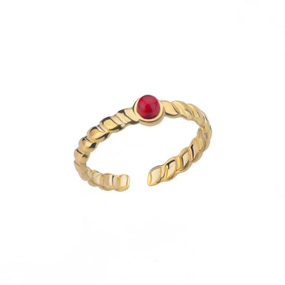 Gold Color Pointed Ring