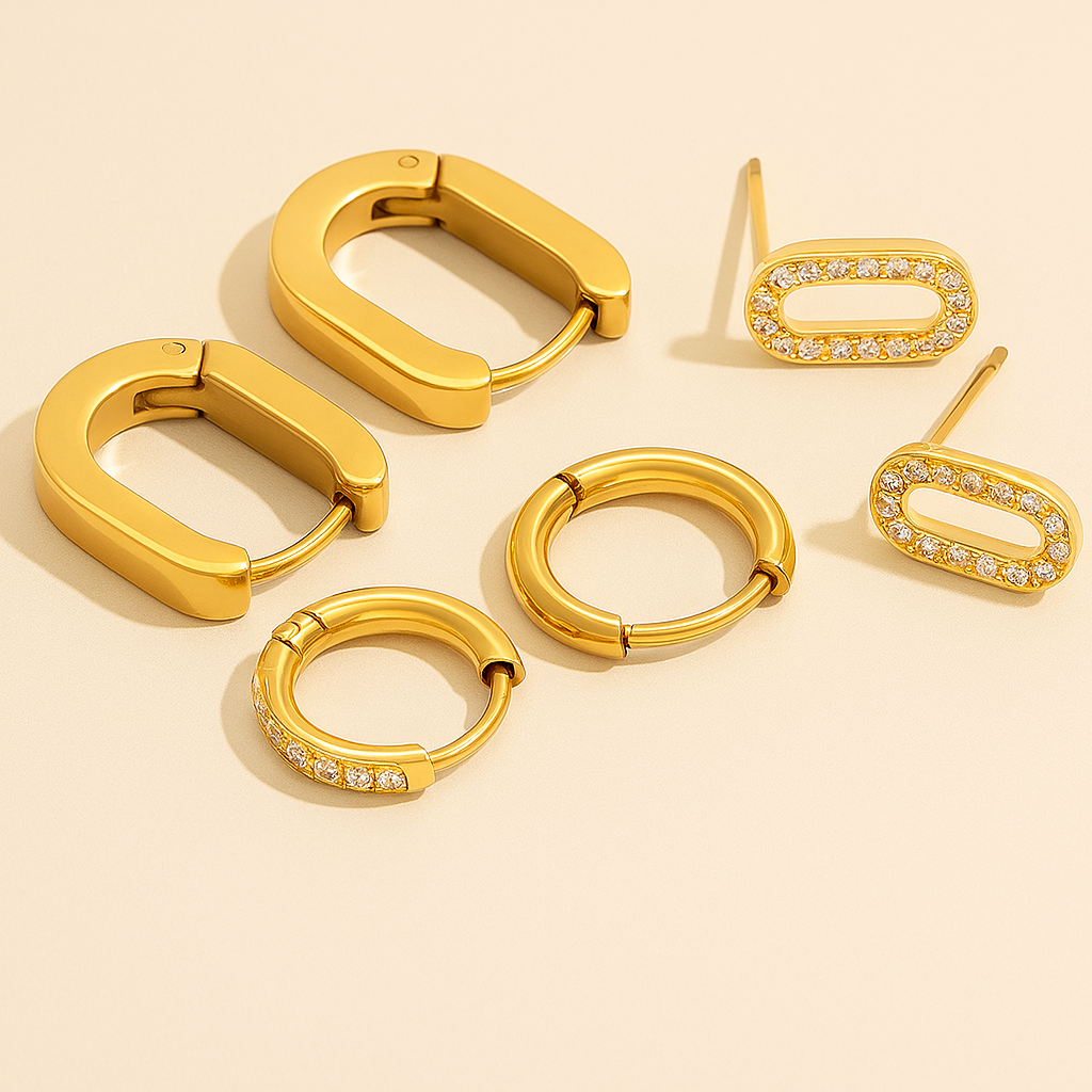 Lume Zirconia Stud Earring Set