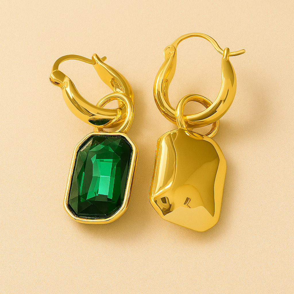 Aurelia Square Stud Earrings