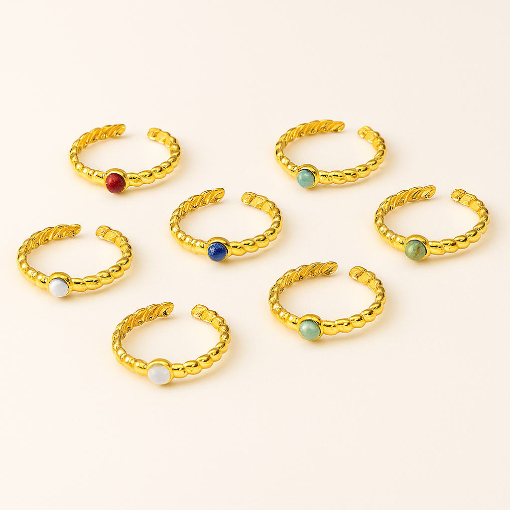 Gold Color Pointed Ring