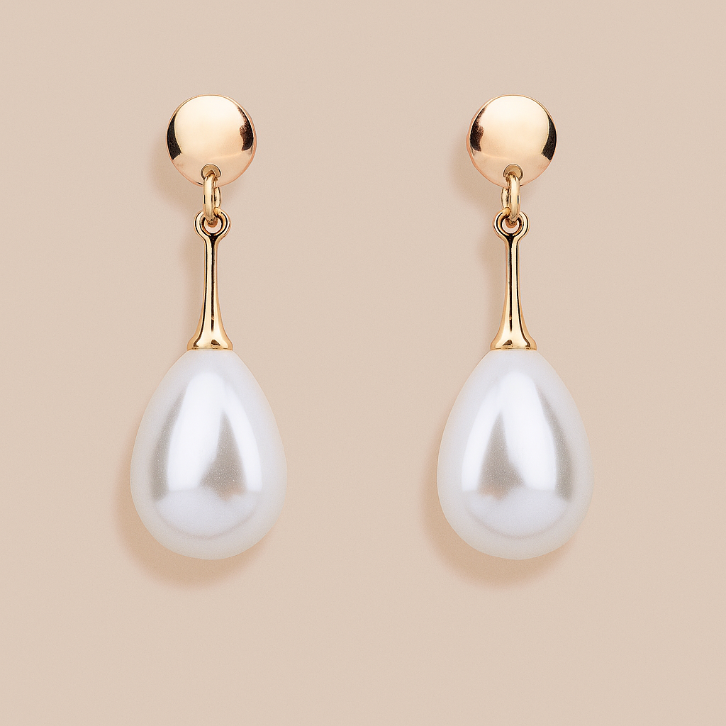 Teardrop Pearl Dangle Earrings