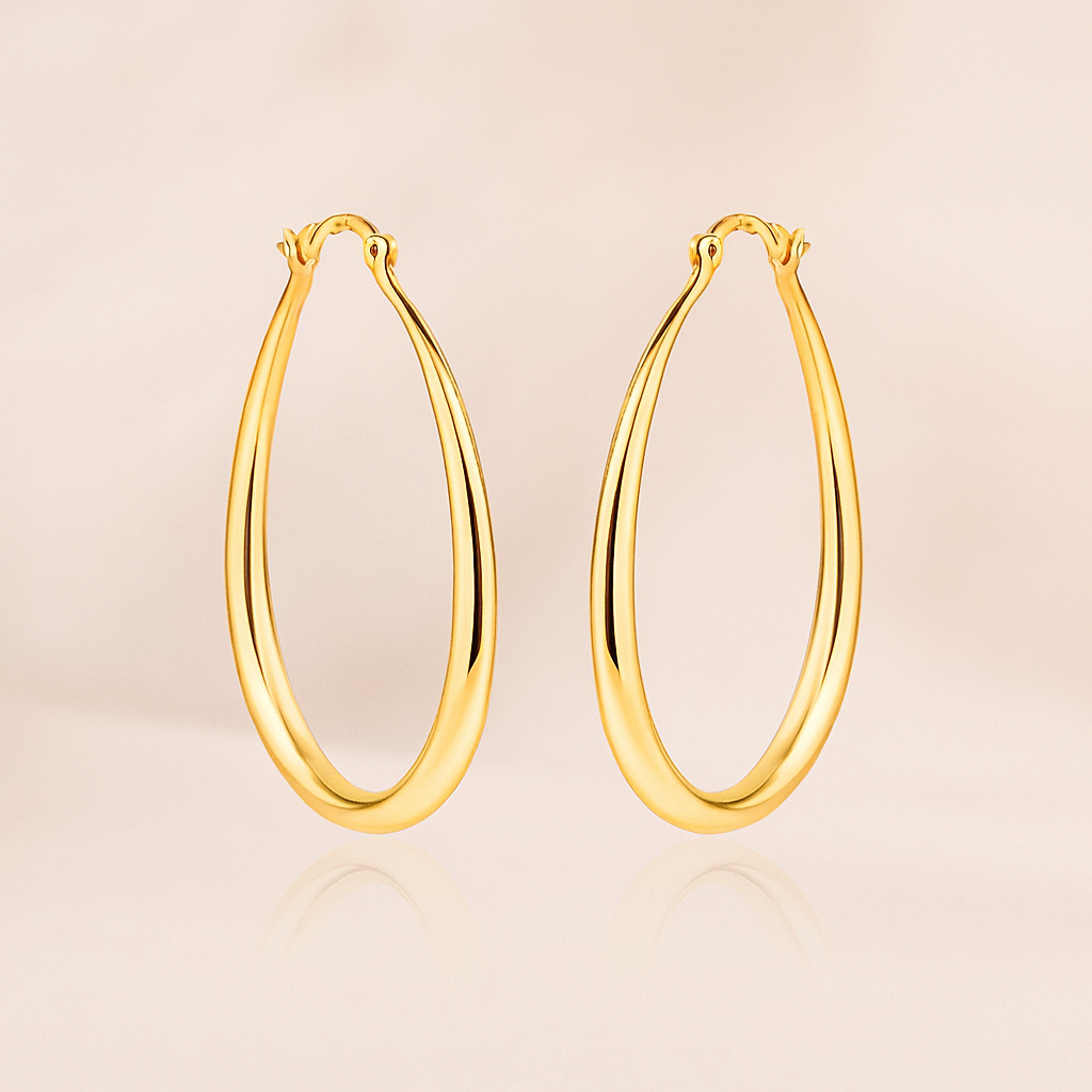 Oval Hoop Earrings