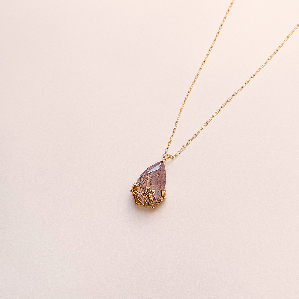 Crystal Teardrop Necklace & Earrings