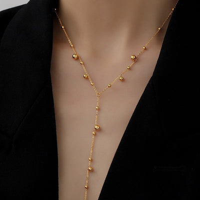 Gold Plated Beaded Necklace