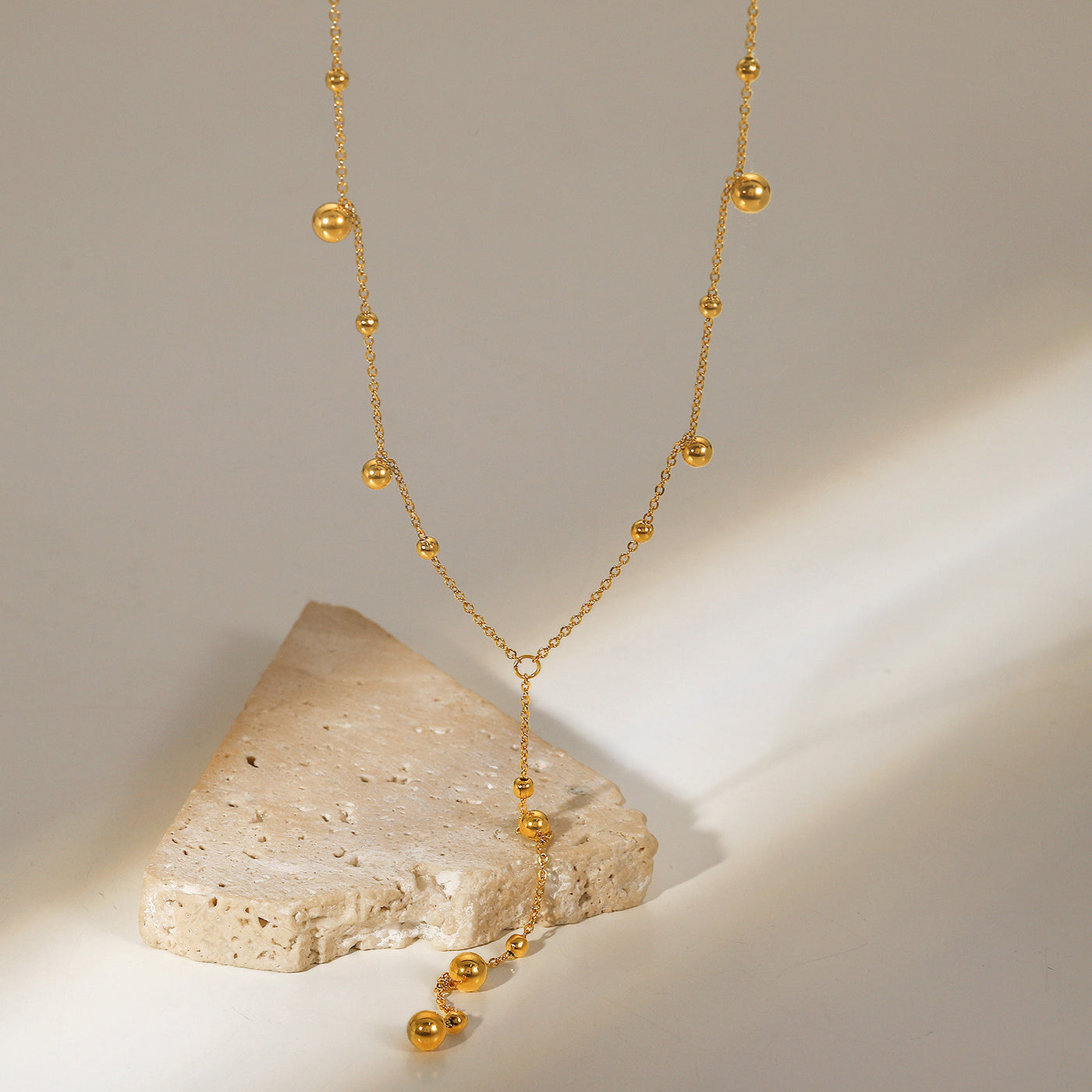 Gold Plated Beaded Necklace